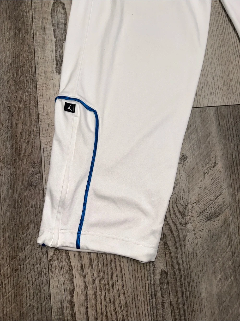 Vintage 90s Air Jordan white blue basketball pants joggers